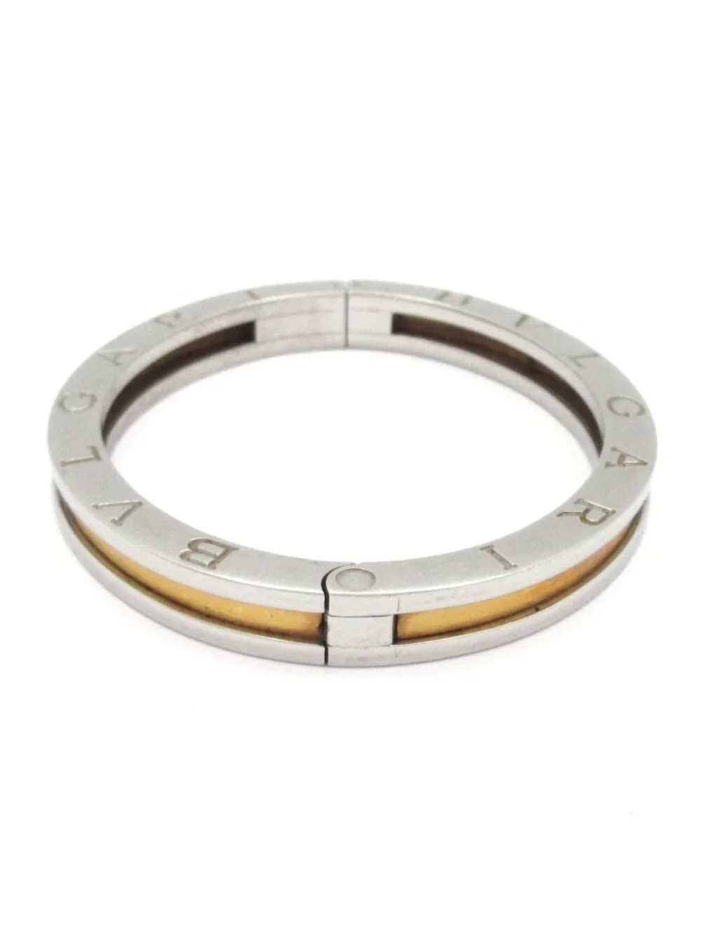 Bvlgari Bangle Silver Yellow Gold Bracelet